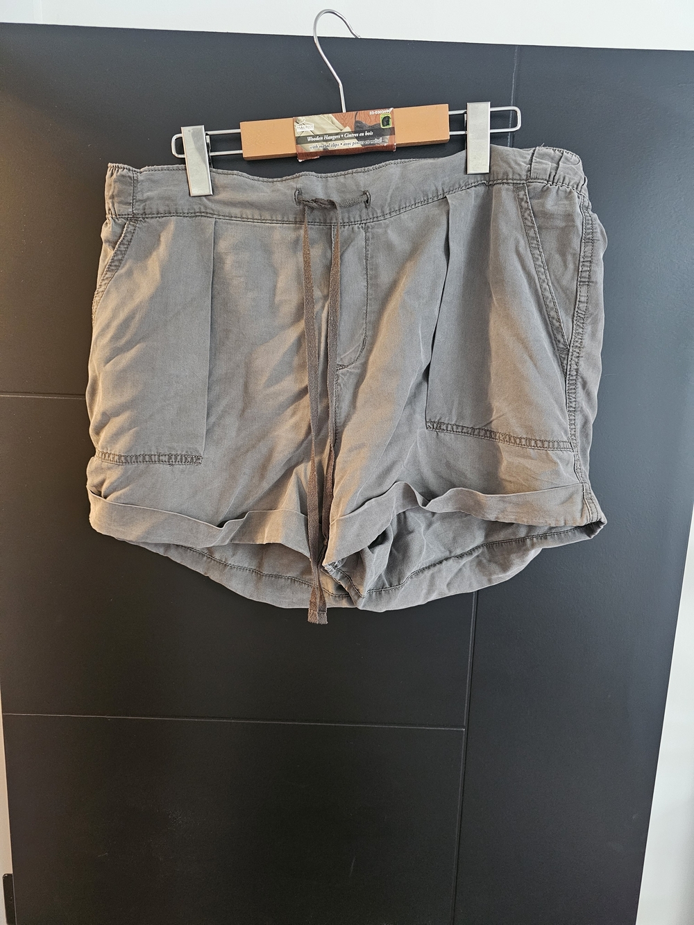 Joe Fresh Women's Drawstring Utility Shorts in Gray